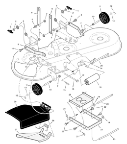 Mower Housing Suspension Diagram and Parts List for 461008X692A 2003 Briggs and Stratton Lawn Tractor